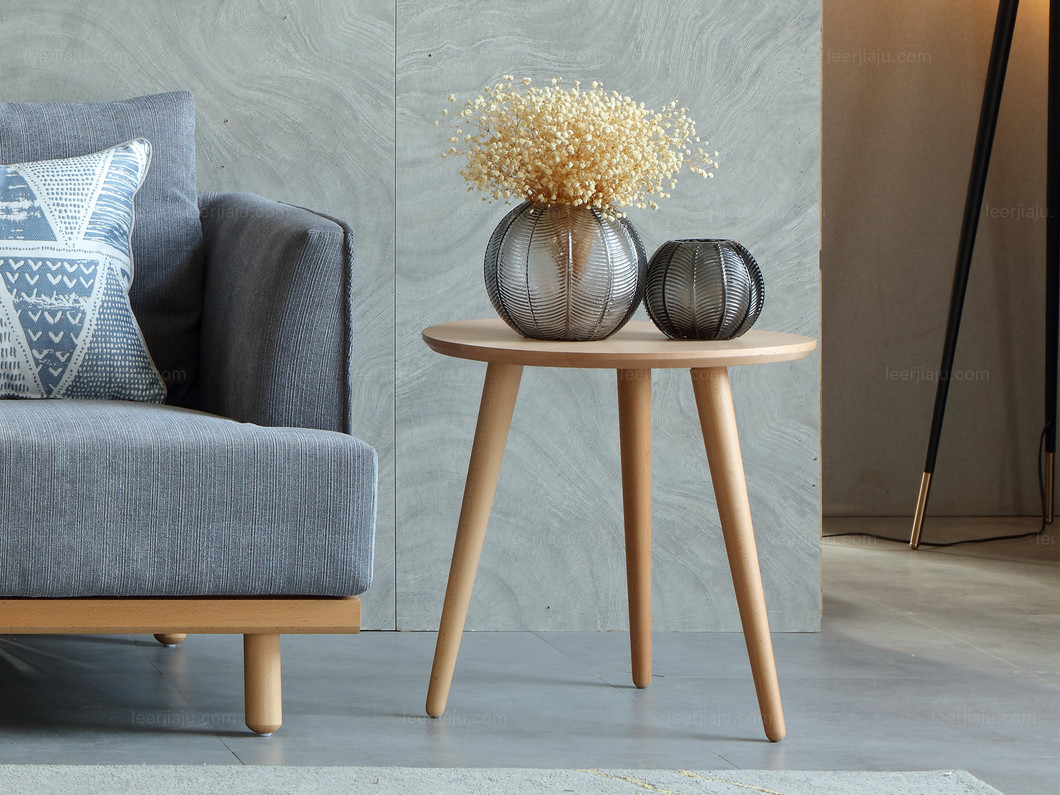 【角几】慕森 北欧风格 榉木坚固框架 原木色 角几