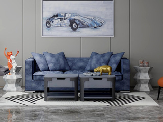 【现货】 美克家居旗下品牌平行空间三人沙发 意式极简 完美平衡客厅的高冷格调和舒适魅力（含4个抱枕）