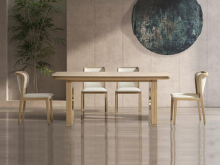  美克家居旗下品牌 现代简约中式 瑾悦餐椅 PU环保皮+高密海绵+白蜡木 餐椅