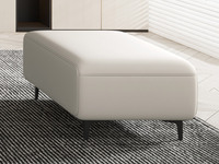 纾康 极简风格 舒适超柔科技布 高密度高回弹海绵 俄罗斯落叶松实木框架 坚实稳固五金脚 米白色 脚踏