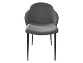 iLoven 意乐威 极简风格 优质麻布+皮艺+高密度海绵+五金脚 餐椅