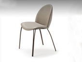 iLoven 意乐威 极简风格 有机硅面料+五金脚 餐椅
