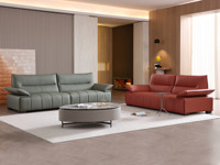 简凡 现代简约 真皮沙发 柔软舒适 耐磨透气 头层黄牛皮 优质舒适高回弹海绵填充 钢板扶手 进口落叶松实木框架  沙发组合 三人位+四人位（三人位是整体沙发 下单前需确认电梯和楼梯尺寸）