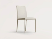 歌迪 极简风格 优质皮艺 高密度海绵 碳素钢架 奶油白 餐椅（单把价格 需双数购买 单数不发货）