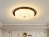 【包邮】艾灯堡 中古风 实木+铁艺+亚克力 三色 吸顶灯(带光源 86W)（内蒙古，新疆，西藏，青海，甘肃、宁夏等地区不包邮 运费请咨询客服）