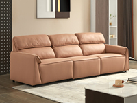 【现货】芝华仕 旗舰款 现代简约 时尚系列 科技布沙发 亲肤软糯科技布 温和不闷热 纵享云端舒适 进口品牌一体成型海绵科学配比 浅橘色 三人沙发（此款不含抱枕）（此产品有短途物流费）