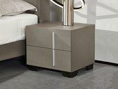 CBD 国际知名品牌 现代简约百搭款 柔润扪皮双抽储物床头柜（颜色可定制 详情可咨询客服）（此产品有短途物流费）