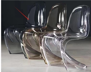  椅子烟灰透明色 尺寸：49*45*85 材质：透明亚克力 （定制产品不退不换）