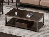 檀雅居 新中式 传家之选 进口乌金木 1.3米 乌金色 茶几