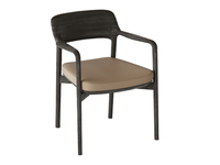 一方茶居 新中式 客椅 开放黑白蜡木实木框架 茶椅