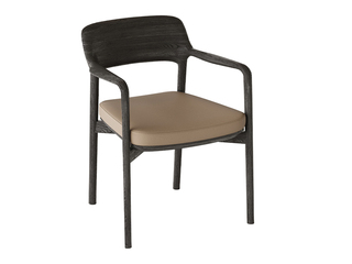  新中式 客椅 开放黑白蜡木实木框架 茶椅