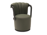 一方茶居 现代轻奢 主椅 进口白蜡木框架 优质皮艺座包  茶椅