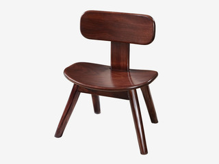  新中式 进口乌金木 纹理自然温润 弧度设计贴合人体曲线 稳固实木腿 A款 休闲凳