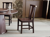 檀影轩 新中式 进口乌金木 纹理自然温润 传统官帽造型 舒适弧形靠背 黑檀色 餐椅（单把价格 需双数购买 单数不发货）