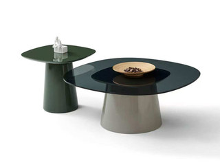  极简风格 通透亮丽钢化玻璃 优质钢琴烤漆 高低错落搭配 茶几组合