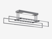 【包送装】九牧 JOMOO 现代简约 语音遥控 大屏照明静音电机 感应晾杆伸缩四杆 记忆高度轻抬上升 枪灰色 智能晾衣机（内蒙古，新疆，西藏，青海，宁夏等地区不包邮）