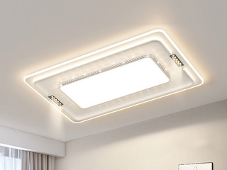 【包邮】 现代简约 铁+亚克力 客厅卧室系列 全屋套餐XY0235白-两室两厅-三色变光 白色 两室两厅(含光源 LED贴片)（内蒙古，新疆，西藏，青海，甘肃、宁夏等地区不包邮 运费请咨询客服）