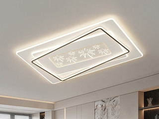 【包邮】 现代简约 铁+亚克力 客厅卧室系列 全屋套餐XY0117C黑-两室一厅-离线语音+遥控 黑色 两室一厅(含光源 LED贴片)（内蒙古，新疆，西藏，青海，甘肃、宁夏等地区不包邮 运费请咨询客服）