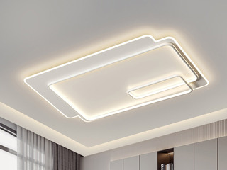 【包邮】 现代简约 铁+亚克力 客厅卧室系列 全屋套餐XY0217白-两室两厅-离线语音+遥控 白色 两室两厅(含光源 LED贴片)（内蒙古，新疆，西藏，青海，甘肃、宁夏等地区不包邮 运费请咨询客服）