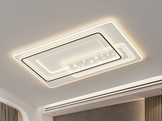 【包邮】 现代简约 铁+亚克力 客厅卧室系列 全屋套餐XY0201B黑-两室两厅-离线语音+遥控 黑色 两室两厅(含光源 LED贴片)（内蒙古，新疆，西藏，青海，甘肃、宁夏等地区不包邮 运费请咨询客服）