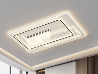 【包邮】 现代简约 铁+亚克力 客厅卧室系列 全屋套餐XY0201黑-两室两厅-离线语音+遥控 黑色 两室两厅(含光源 LED贴片)（内蒙古，新疆，西藏，青海，甘肃、宁夏等地区不包邮 运费请咨询客服）