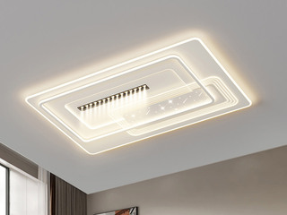 【包邮】 现代简约 铁+亚克力 客厅卧室系列 全屋套餐XY0201白-两室一厅-离线语音+遥控 白色 两室一厅(含光源 LED贴片)（内蒙古，新疆，西藏，青海，甘肃、宁夏等地区不包邮 运费请咨询客服）