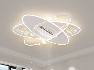 【包邮】 现代简约 铁+亚克力 客厅卧室系列 全屋套餐XY0199白-两室两厅-离线语音+遥控 白色 两室两厅(含光源 LED贴片)（内蒙古，新疆，西藏，青海，甘肃、宁夏等地区不包邮 运费请咨询客服）