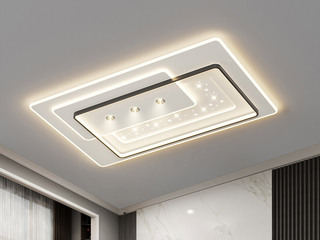 【包邮】 现代简约 铁+亚克力 客厅卧室系列 全屋套餐XY0193黑-两室两厅-离线语音+遥控 黑色 两室两厅(含光源 LED贴片)（内蒙古，新疆，西藏，青海，甘肃、宁夏等地区不包邮 运费请咨询客服）