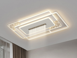 【包邮】 现代简约 铁+亚克力 客厅卧室系列 全屋套餐XY0185白-两室两厅-三色变光 白色 两室两厅(含光源 LED贴片)（内蒙古，新疆，西藏，青海，甘肃、宁夏等地区不包邮 运费请咨询客服）