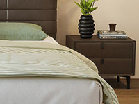 【全面升级】欧瑞仕 意式极简 全实木柜体+静音防夹手缓冲滑轨+平整圆润裥棉柜体 优质扪皮 床头柜