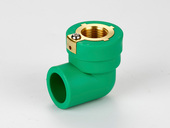 ANRRO 英伦爱喏PP-R彩色水管 等电位内丝弯头 规格20*1/2 数量240个/箱 绿色