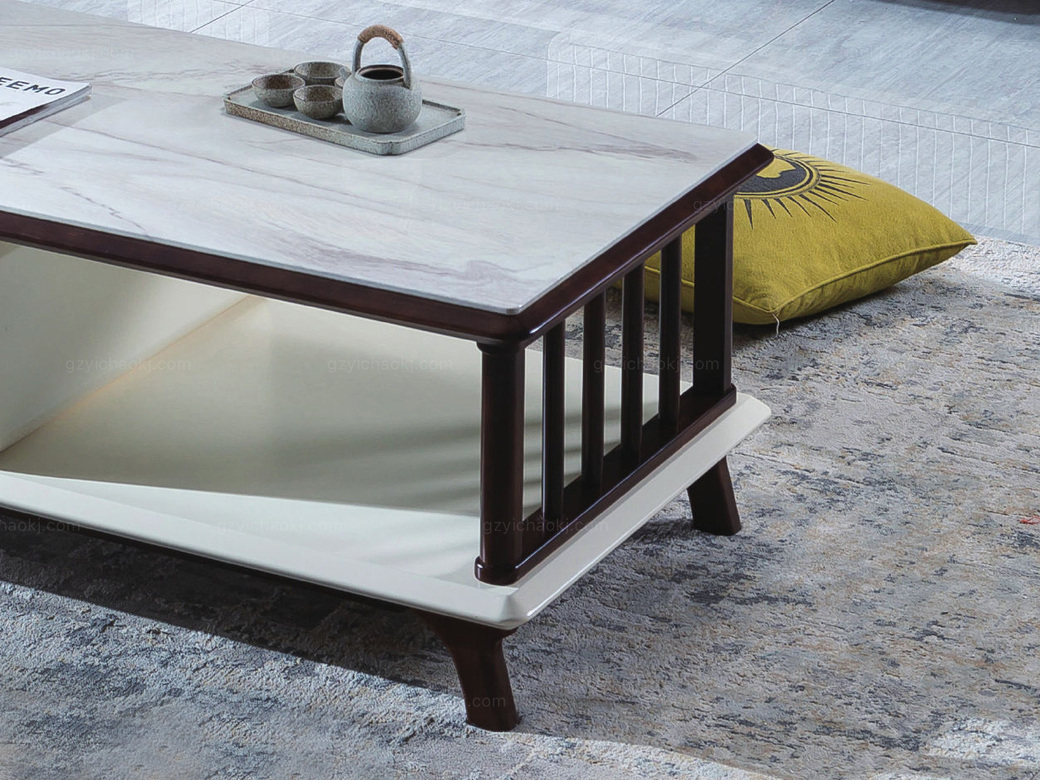 怡都 现代简约 玻钢石台面 茶几