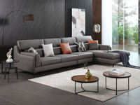 芬洛 现代风格  弹簧底坐 转角沙发（1+3+左贵妃）