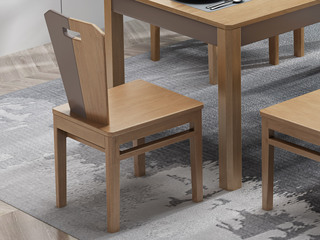  北欧风格 泰国进口橡胶木 实木餐椅