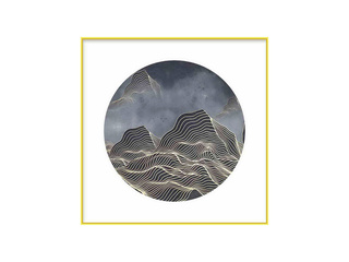  晶瓷+铝合金框 晶瓷画