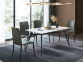 卡罗亚 极简风格 1.6米 防刮耐磨哑光岩板餐桌