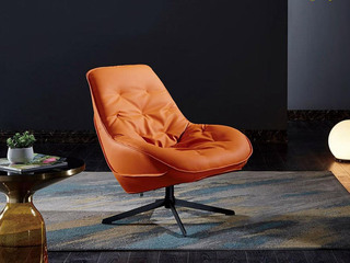  轻奢风格 柔软舒适皮艺 休闲椅