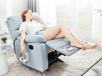 芝华仕 科技布 防水  功能手动躺椅 石灰蓝色 单人沙发（此款不含抱枕）（此产品有短途物流费）