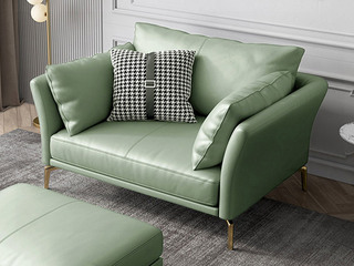 轻奢风格 超柔舒适 优质科技皮 双扶手单人位沙发（不含脚踏）