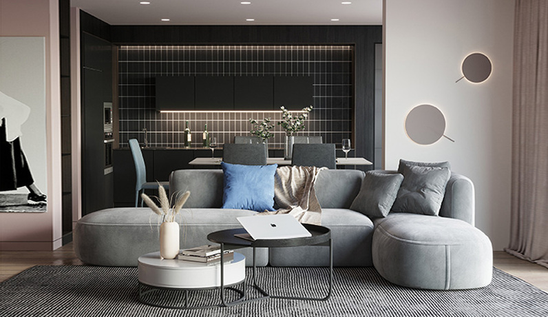 诺美帝斯 极简风格 厚实柔软 优质绒布 高密度高回弹海绵填充 云端坐感 软而不榻 全实木框架 1+3+左贵妃沙发