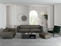 Milantti 米兰蒂 极简风格 高弹舒适 真皮沙发 亲肤透气 至臻头层黄牛皮 实木框架 双扶手四人位 直排沙发