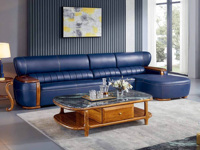 香榭豪庭 后现代风格 真皮+乌金木 高弹舒适 1+3+左贵妃 转角沙发